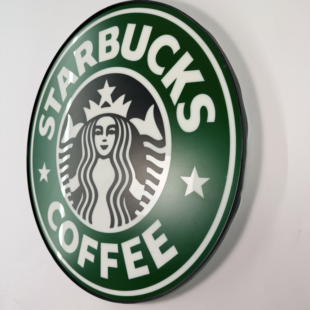 Authentic 24" Starbucks Coffee Store Wall Sign Round Logo Retail Display Decor - Picture 4 of 7